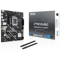 Asus PRIME B760M-F WIFI, Intel, LGA 1700, Intel Celeron, Intel Pentium Gold, Intel Core i3, Intel Core i5, Intel Core..., LGA 1700, DDR5-SDRAM, 96 GB