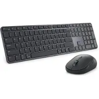 Dell Pro 7 Slim KM726, Kabellos, RF Wireless + Bluetooth, Scherenschalter, QWERTZ, Schwarz, Maus enthalten