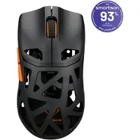 Deltaco Gaming DM370, Beidhändig, Optisch, RF Wireless + Bluetooth + USB Type-A, 12000 DPI, Schwarz