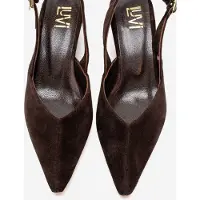 Forever & Always Dioris Leder-Slingback-Kitten-Heel-Pumps