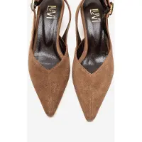 Forever & Always Dioris Leder-Slingback-Kitten-Heel-Pumps