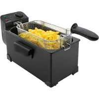 Tomado TDF3001B – Fritteuse – 3 Liter Fassungsvermögen – 2200 Watt – Kaltzonen-Fritteuse – Schwarz