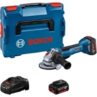 Bosch Akku-Winkelschleifer GWS 18V-10 P, 2 x Akku GBA 18V 5.0Ah in L-BOXX