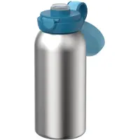 Mepal Campus Edelstahl Trinkflasche mit Klappdeckel 600 ml - Cool blue