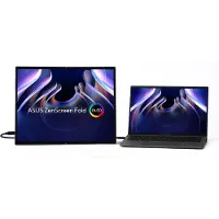 Asus ZenScreen Fold OLED MQ17QH, 43,9 cm (17.3"), 2560 x 1920 Pixel, Quad HD, OLED, 0,2 ms, Silber