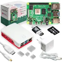 Berrybase Raspberry Pi 4 Starterkit, 64GB microSDHC inkl. Pi OS, Gehäuse, Netzteil, HDMI-Kabel und Zubehör - RAM: 8GB - Farbe: weiß