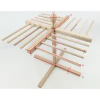 Sirge Nudeltrockner aus Holz mit 16 Haltern, Nudeltrockner, Trockengestell, trocknet lange Nudeln wie Spaghetti und Tagliatelle,