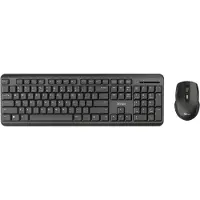 Trust TKM-350, Kabellos, RF Wireless, Membran Key Switch, QWERTZ, Schwarz, Maus enthalten
