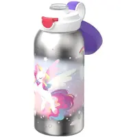 Mepal Trinkflasche "Edelstahl-Trinkflasche mit Klappdeckel Campus 600 ml", lila (unicorn glow), H:19,5cm, Trinkflaschen, Trinkflasche, Spülmaschinengeeignet