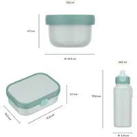 Mepal Lunchbox "Lunchset Campus 3-tlg.", beige (sunshine, rainbow), B:6,8cm H:24,4cm L:24cm, ABS-Kunststoff, Lebensmittelaufbewahrungsbehälter, Lunchbox, Spülmaschinengeeignet