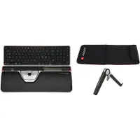 Contour Design Design RollerMouse Red Plus WL Travel Kit, Volle Größe (100%), Kabellos, RF Wireless, Schwarz, Maus enthalten