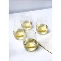 MIKASA Menaje Set Mit 4 Geätzten Kristallweingläsern Ohne Stiel Durchsichtig Durchsichtig One Size