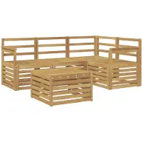 vidaXL Outdoor-Sofagarnitur 5 stk. Weiß Massivholz Akazie