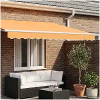 vidaXL Markisenschürzen-Ersatz Sand 381 x 20 cm Polyester