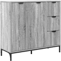 vidaXL Sideboard Graues Sonoma 89,5 x 33 x 82 cm Holzwerkstoff