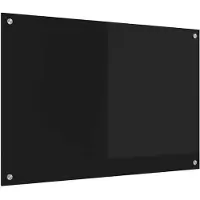 vidaXL Küchenrückwand Schwarz 90 x 60 cm Gehärtetes Glas