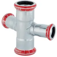 Geberit Kreuzstück Mapress C-Stahl d 28x15mm, 30Gr, red., außen verzinkt