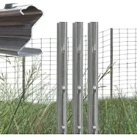 TRUTZHOLM Z-Profil Zaunpfosten 200 cm feuerverzinkt 10x Zaunpfähle 1,5 mm Stärke gestan...