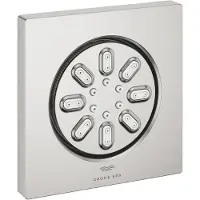 GROHE Seitenbrause 26802 Rainshower Aqua eckige Form supersteel, 26802DC0 26802DC0