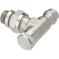 Danfoss Rücklaufverschraubung RLV 15 R 1/2, Pressfit, Eck, vernickelt
