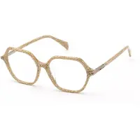 Blumarine Sehhilfen - - VBM256 - Ocker gestreift - Glänzendes Glitter - Acetat