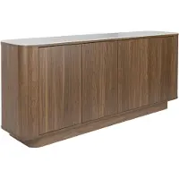 Housecraft living Almira Anrichte Hoch 180 cm Holz/ Marmoroptik Walnussfarbe