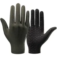 RockBros Breathable Full Finger Cycling Gloves, Size: XL - Green