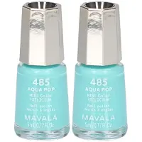 Mavala Nagellack 485 aqua Pop+Silicium 2x 2x5 ml Flüssigkeit
