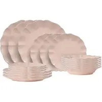 Costa Nova Geschirrset Rosa Rosé Pink 18-teilig / 6 Personen - 6 Speiseteller, 6 Frühstücksteller & 6 Suppenteller