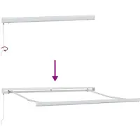 vidaXL Ausziehbare Markise Taupe 300 x 250 cm Leinen und Aluminium