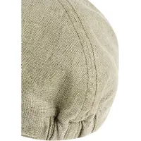 Camel active Flat Cap aus Leinen-Mix in Olivgrün | Gr.: L