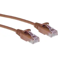 ACT Braunes 10 Meter LSZH U/UTP CAT6 Rechenzentrums-Slimline-Patchkabel ohne Snagging mit RJ45-Steckern (DC9210)