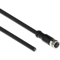 ACT SC3008, 3 m, M8, Weiblich, Schwarz, Kupfer, Polyvinylchlorid (PVC)