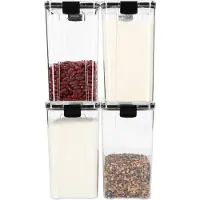 Krumble Vorratsdosen mit Deckel - Vorratsdosen - 4 Stück - Kunststoff - 1300 ml