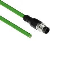 ACT Industrial 3,00 Meter Sensorkabel M12A 8-poliger Stecker auf offenes Ende, Ultraflex TPE-Kabel, geschirmt (SC3805)