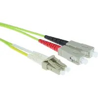 ACT 1 meter LSZH Multimode 50/125 OM5 fiber patch cable duplex with LC and SC connectors