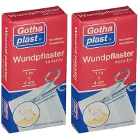 Gothaplast Wundpfl.sensitiv 4 cmx1 m geschnitten 2x 2x1 St Pflaster