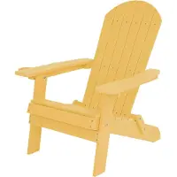 Axi Claire Adirondackstuhl aus Kunststoff in Gelb | Gartenstuhl / Loungestuhl / Adirondack Stuhl / für 1 Person mit Armlehnen & hoher Rückenlehne | 84,5 x 77 x 95,5 cm