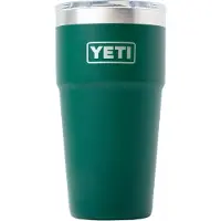 Yeti Rambler Stackable Cup 20oz Mag Slider Lid, Black Forest Green, stapelbarer Thermobecher mit Deckell, 591 ml