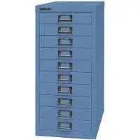 Bisley MultiDrawer L2910 Schubladenschrank blau 10 Schubladen 27,8 x 38,0 x 59,0 cm