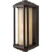 HINKLEY Elstead Castelle Außen-Außenwandleuchte E27 38cm Bronze Bernstein, amber IP44