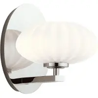 Kichler Pim LED Wandleuchte G9 Poliertes Chrom Satinierter, ummantelter Opal IP44