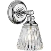 Quintiesse Keynes LED Wandleuchte G9 Poliertes Chrom Klar IP44