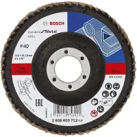 Bosch Fächerschleifscheibe X431 Standard for Metal, gerade, 115 mm, 40, Glasgewebe
