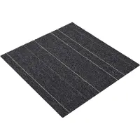 vidaXL Teppichfliese Dunkelgrau mit Streifen 50 x 50 cm 20 pcs