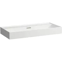 Laufen Kartell Waschtisch unterbaufähig, ohne Hahnloch, mit Überlauf, 1000x460mm, H8103377571091, Farbe: Weiß Matt