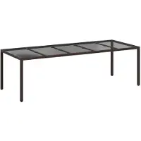 vidaXL Gartentisch Braun Poly-Rattan