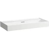 Laufen Kartell Aufsatzwaschtisch, ohne Hahnloch, mit Überlauf, 1000x460mm, H816337A001091, Farbe: Weiß mit LCC Active