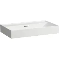 Laufen Kartell Waschtisch unterbaufähig, ohne Hahnloch, mit Überlauf, 800x460mm, H8103367571091, Farbe: Weiß Matt