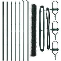 vidaXL Bodenmontierter Sechseckzaun 10 x 1,5 m PVC-beschichteter Stahl
